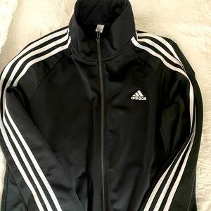 Adidas black zip track style jacket